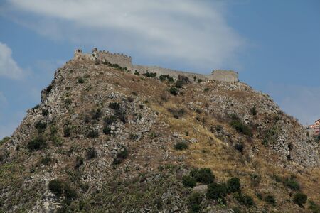 Saracen Castle, Taormina, Sicily, Italyのeditorial素材