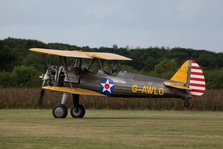 Little Gransden near Cambridge - AUG 2016 - Air and Car Show - Stearmanのeditorial素材