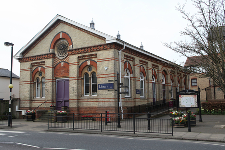 Halstead, Essex, 30 March 2017 - Halstead Library, Bridge Streetのeditorial素材