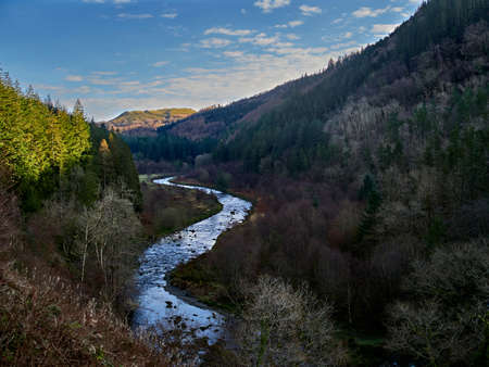 River Ystwyth just west of Cwmystwyth, â€˜recognised as one of the finest examples in Europe of...