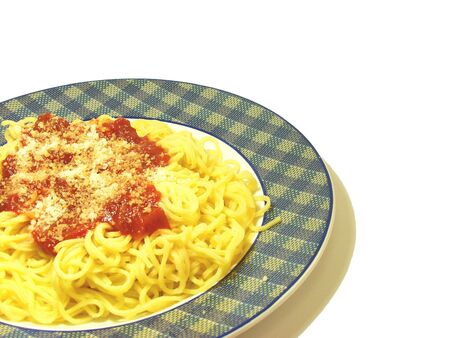 Spaghetti whit tomatoe sauce.