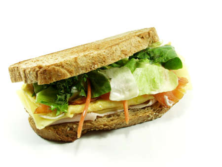 smoked salmon sandwich on farmhouse loafの写真素材