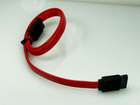 serial ata cable and plug connectorの写真素材