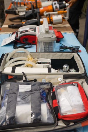 first aid and paramedic tools with resuscitation equipementの素材 [FY3104134891]