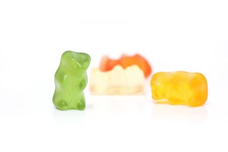 Gummi bears sweet candy snack for kids and childrenの写真素材