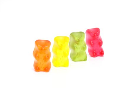 Gummi bears sweet candy snack for kids and childrenの写真素材