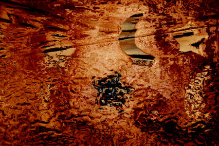 Blur abstract texture with stars and moon on orange colorの写真素材