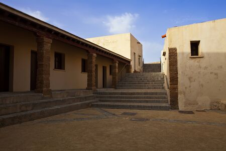 spanish old santa catalina castle in cadizのeditorial素材