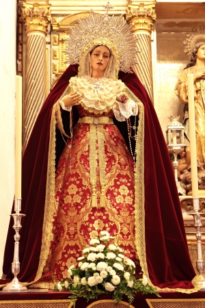 church interior with virgin mary beautiful imageのeditorial素材