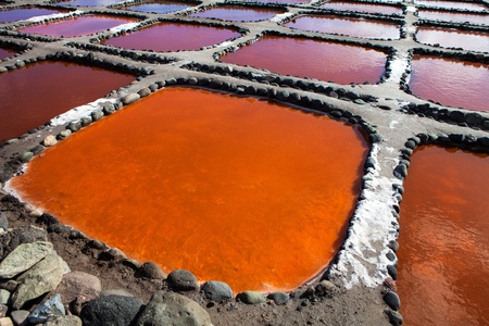 Salt refinery, Saline from gran canaria islandの写真素材