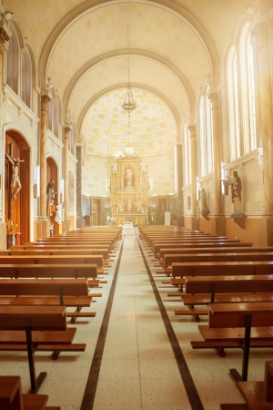altar on church with elements for christeningのeditorial素材