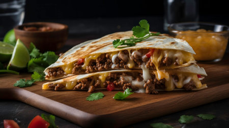 Texmex ground meat preparations for tacos, enchiladas, casserole, burritos and fajitas mexican foodの素材