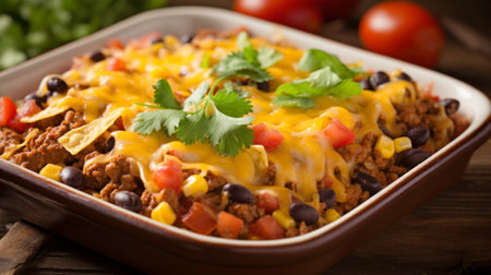 Texmex ground meat preparations for tacos, enchiladas, casserole, burritos and fajitas mexican foodの素材