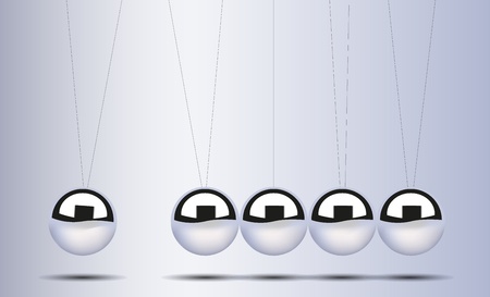 Vector Newton's cradle for your designのイラスト素材