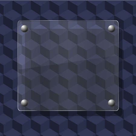 glass on geometric background. Vector illustrationのイラスト素材