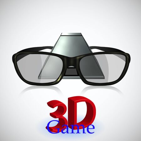 3D gaming. New technology. Vector illustrationのイラスト素材
