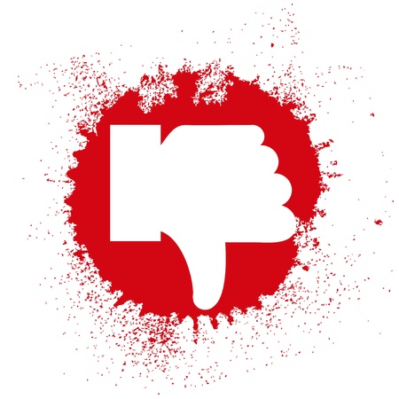 dislike in the form of spray. illustrationのイラスト素材