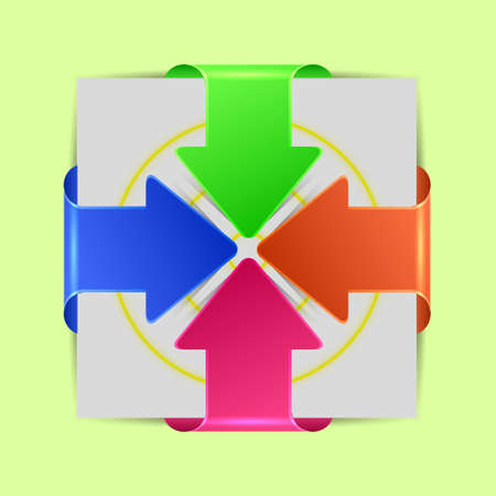 Vector bookmarks set. Easy to editのイラスト素材