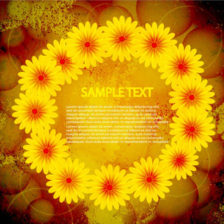 Vector creative flowers background for wedding or invitation  Grunge design  Eps 10のイラスト素材