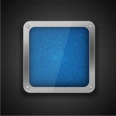 Vector jeans on metal. Abstract background. Eps10のイラスト素材