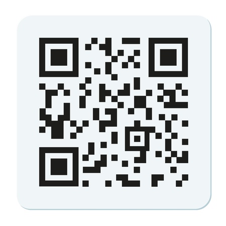 Vector qr code isolated on white