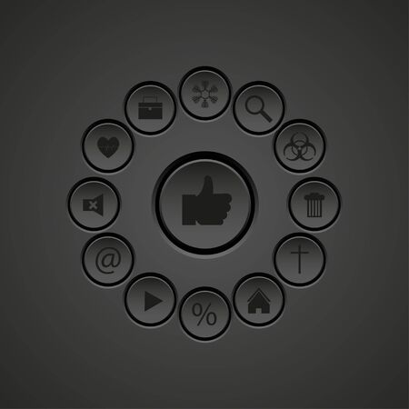 Vector web icons set element.のイラスト素材