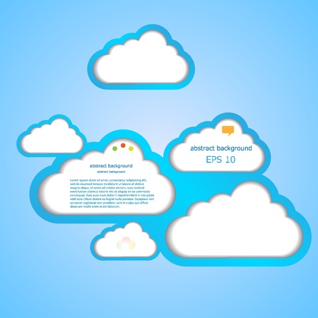 Vector cloud abstract background. Web design element. のイラスト素材