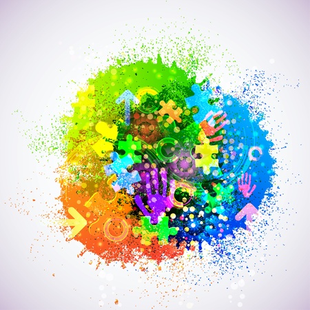 Vector creative abstract background. Eps10. Colorful illustrationのイラスト素材