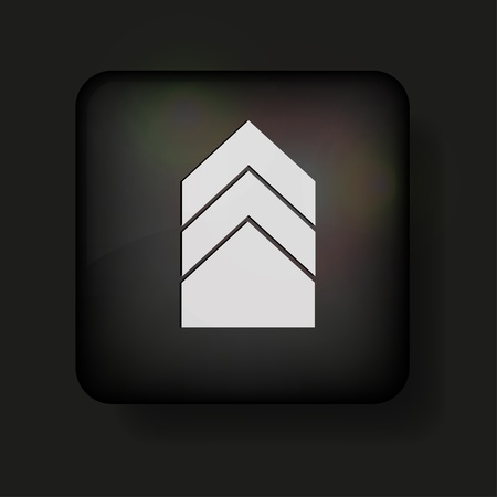 Vector arrow icon on black.のイラスト素材