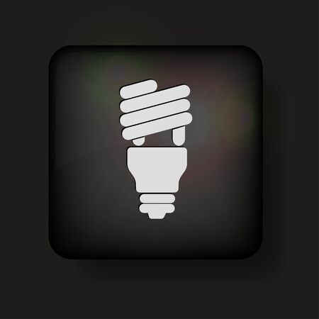 Vector light bulb icon on black. のイラスト素材