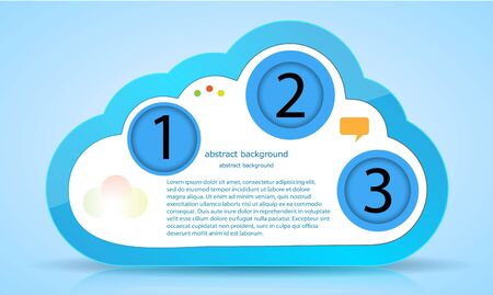 Vector computer cloud web design. Eps10のイラスト素材