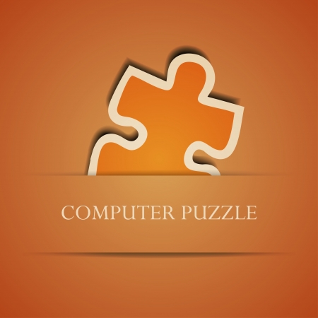 Vector creative computer puzzle background. Eps10 illustrationのイラスト素材