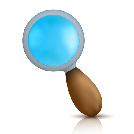 Vector magnifier isolated on white. Eps10のイラスト素材