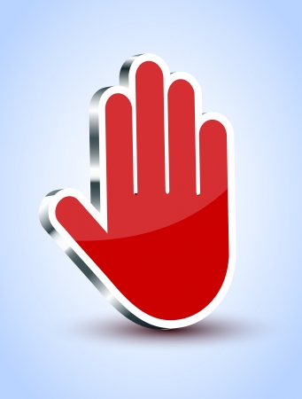 red palm icon on blue background.のイラスト素材