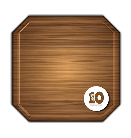wooden cutting board isolated on white background. のイラスト素材