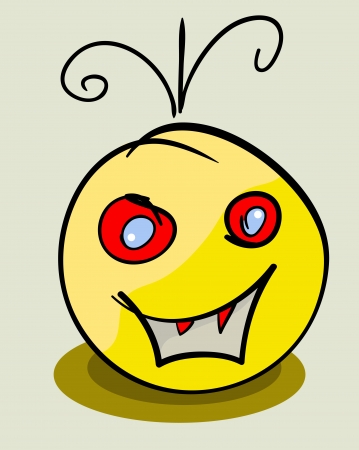 yellow face monsterのイラスト素材