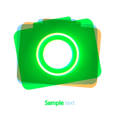Vector abstract amera icon on white background.のイラスト素材
