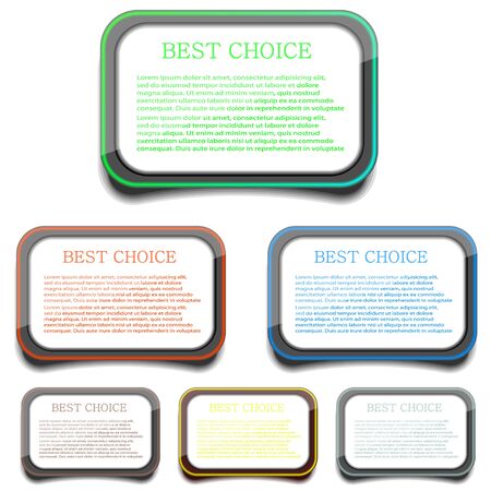 Vector stickers with place for your text.のイラスト素材