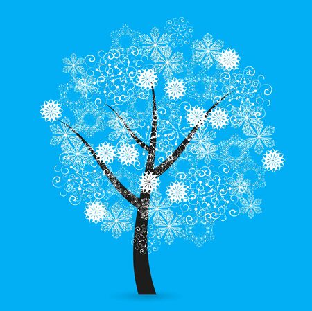 Creative snowflakes treeのイラスト素材