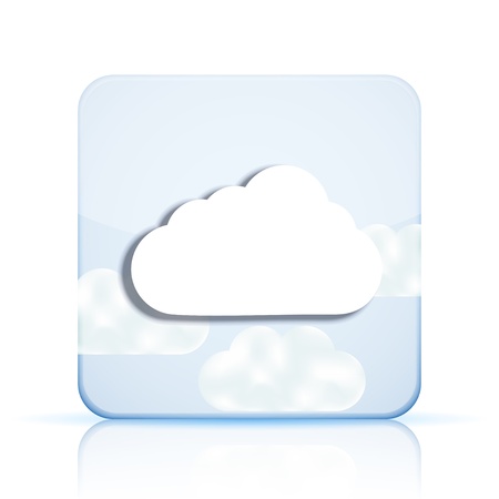 cloud app icon on white background. のイラスト素材