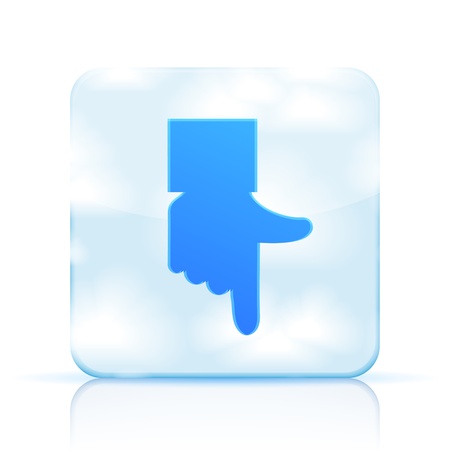 Vector icon hand with sky on white background のイラスト素材