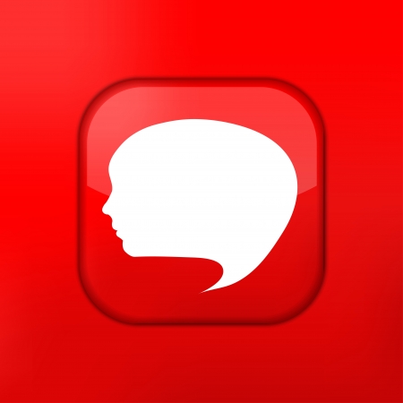 Vector version. Bubble face icon. Eps 10 illustration. Easy to editのイラスト素材