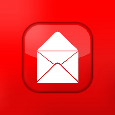 Vector red mail icon. Eps10. Easy to editのイラスト素材