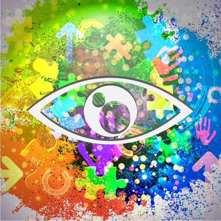 Vector icon. Colorful abstract background. Eps10のイラスト素材