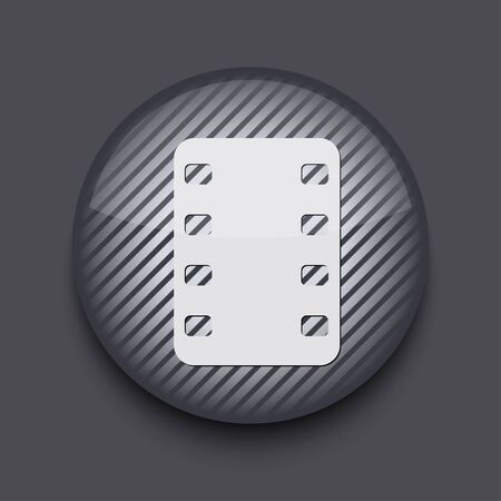 Vector app circle striped icon on gray background. Eps 10のイラスト素材