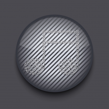 Vector app circle striped icon on gray background. Eps 10のイラスト素材