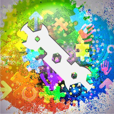 Vector icon. Colorful abstract background. Eps10のイラスト素材