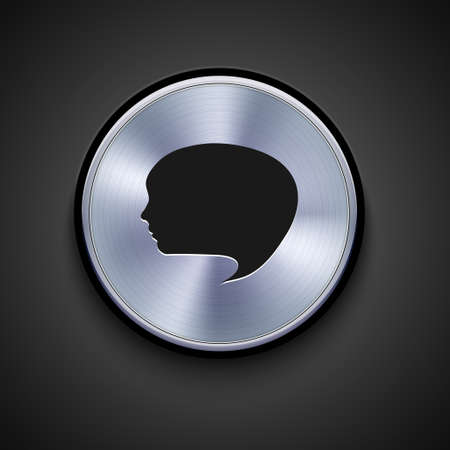vector metal icon on gray background. Eps10のイラスト素材