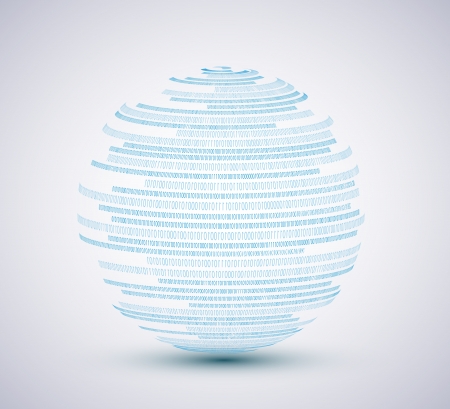 Vector binary sphere background. Eps10 illustrationのイラスト素材