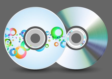 disk on gray background. のイラスト素材